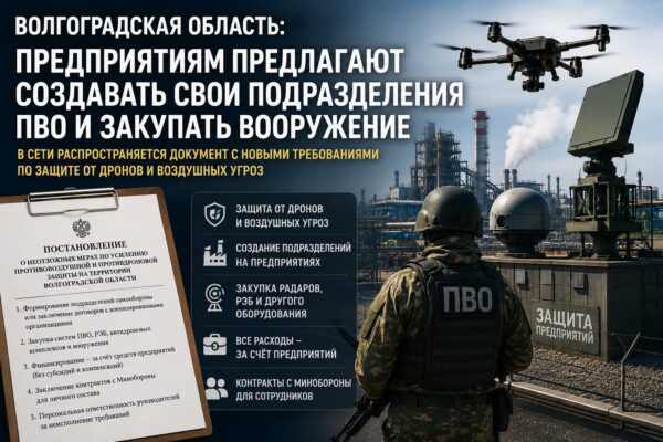 В Волгоградской области обсуждают документ о создании подразделений ПВО на предприятиях
