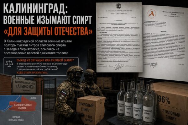 Что происходит в калининградском анклаве: военные изымают спирт «для защиты Отечества»