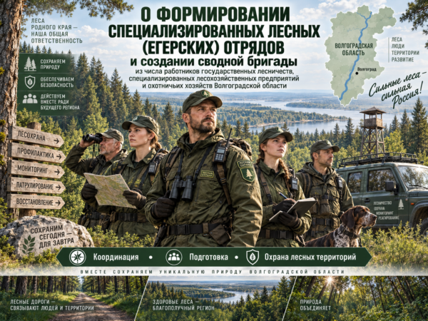В Волгоградской области хотят создать сводную егерскую бригаду с возможным направлением в новые регионы